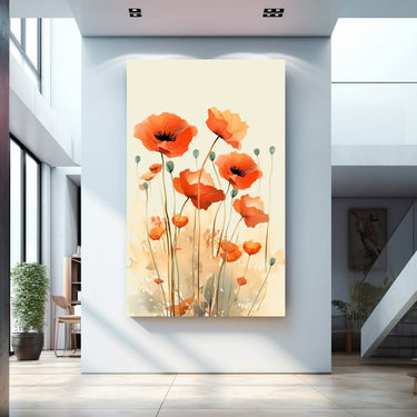 Watercolour Painting of Poppies
